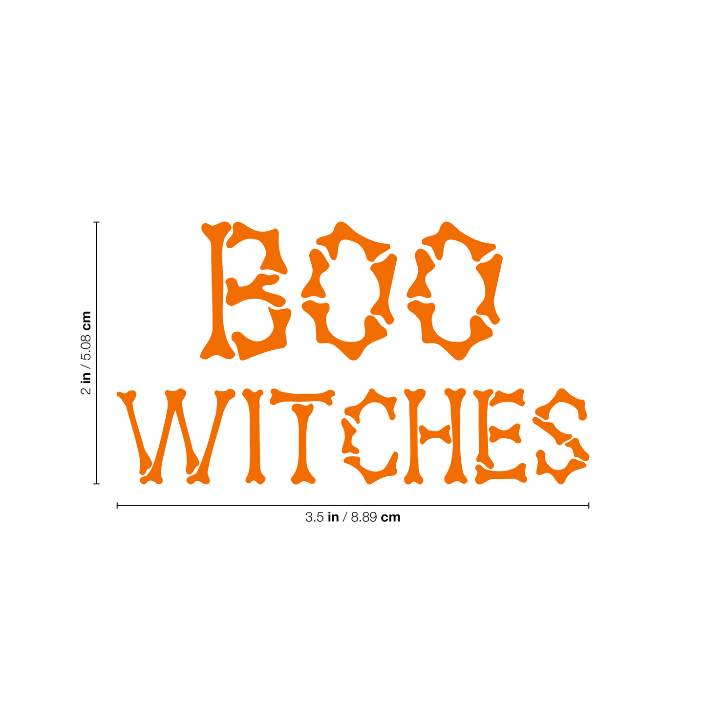 Vinyl Wall Art Decal - Boo Witches - 2" x 3.5" - Trendy Halloween Season Quote for Home Work Laptop Coffee Mug Thermo Cup Window Notebook Luggage Car Bumper Decoration Sticker