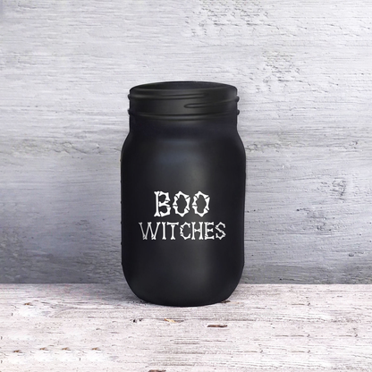 Vinyl Wall Art Decal - Boo Witches - 2" x 3.5" - Trendy Halloween Season Quote for Home Work Laptop Coffee Mug Thermo Cup Window Notebook Luggage Car Bumper Decoration Sticker