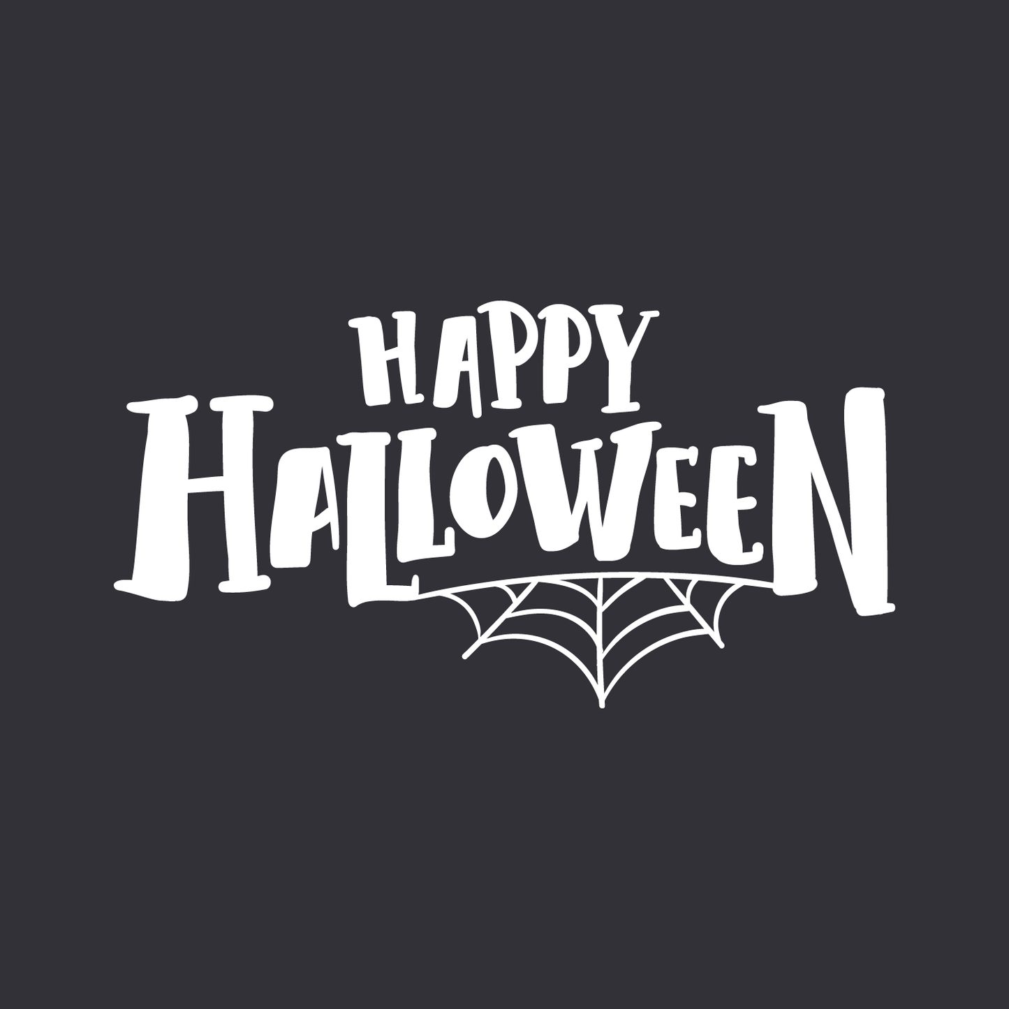 Vinyl Wall Art Decal - Happy Halloween - 15" x 28" - Modern Spooky Halloween Quote for Home Bedroom Kids Room Store Coffee Shop Seasonal Decoration Sticker