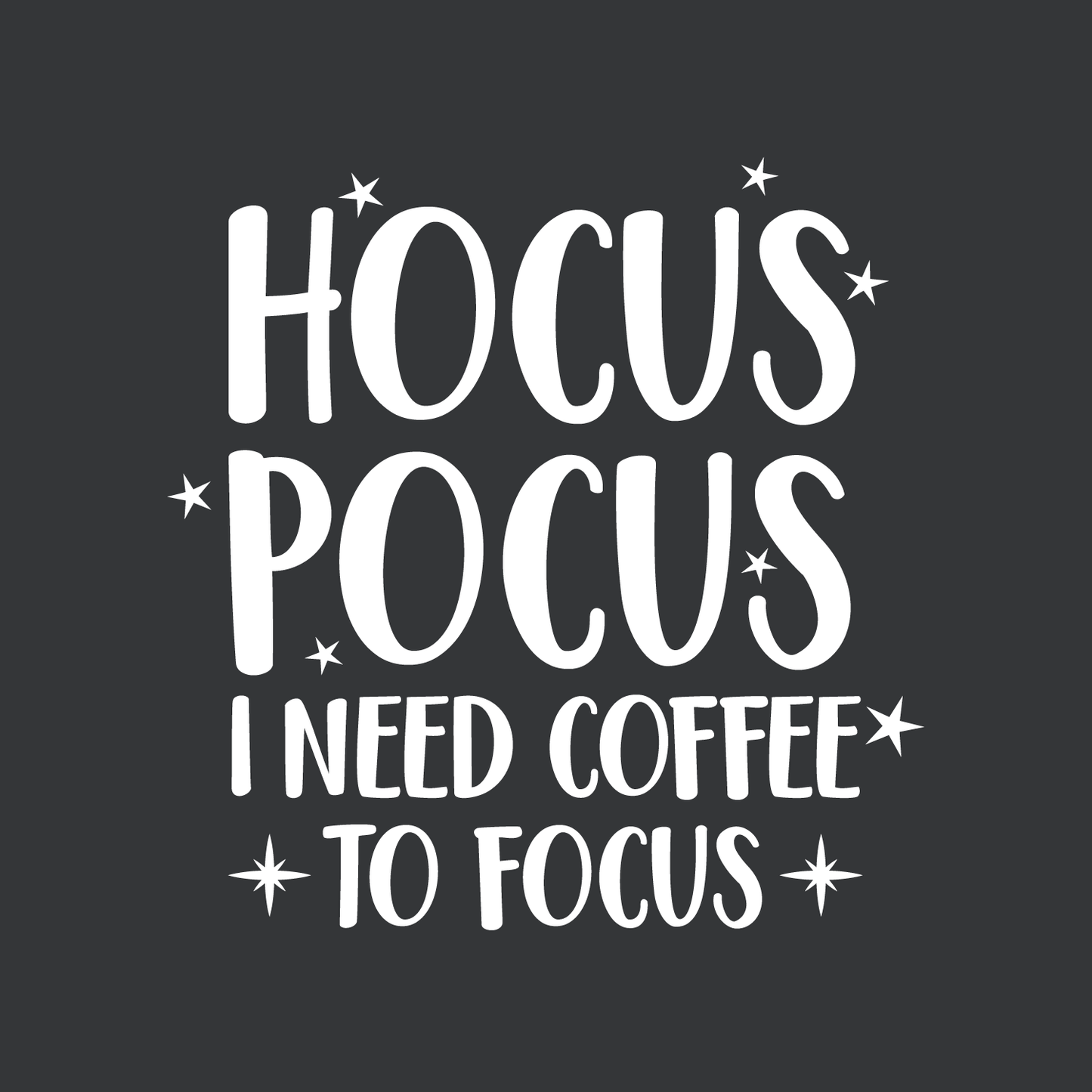 Vinyl Wall Art Decal - Hocus Pocus I Need Coffee to Focus - 23" x 22" - Modern Magical Halloween Quote for Home Bedroom Store Coffee Shop Seasonal Decoration Sticker