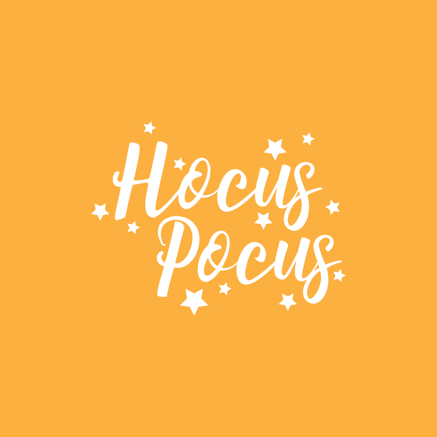 Vinyl Wall Art Decal - Hocus Pocus - 17" x 22" - Trendy Halloween Season Stars Shape Cursive Quote for Home Bedroom Living Room School Classroom Office Decoration Sticker