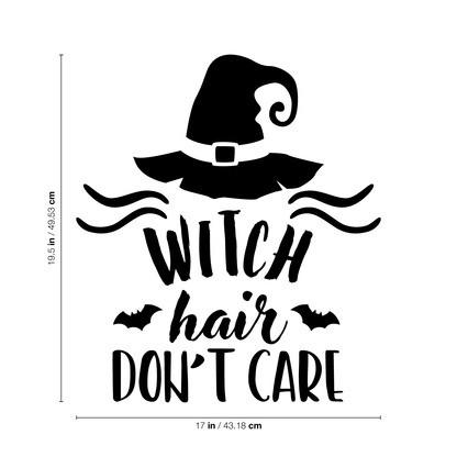 Vinyl Wall Art Decal - Broom Parking - 17" x 25" - Trendy Funny Spooky Halloween Quote for Home Entryway Front Door Store Coffee Shop Restaurant Seasonal Decoration Sticker