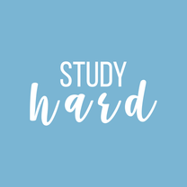 Vinyl Wall Art Decal - Study Hard - 11" x 22" - Modern Motivational Educational Quote Sticker for Teen Bedroom Home Closet Kids Room Work Office School Classroom Nursery Decor
