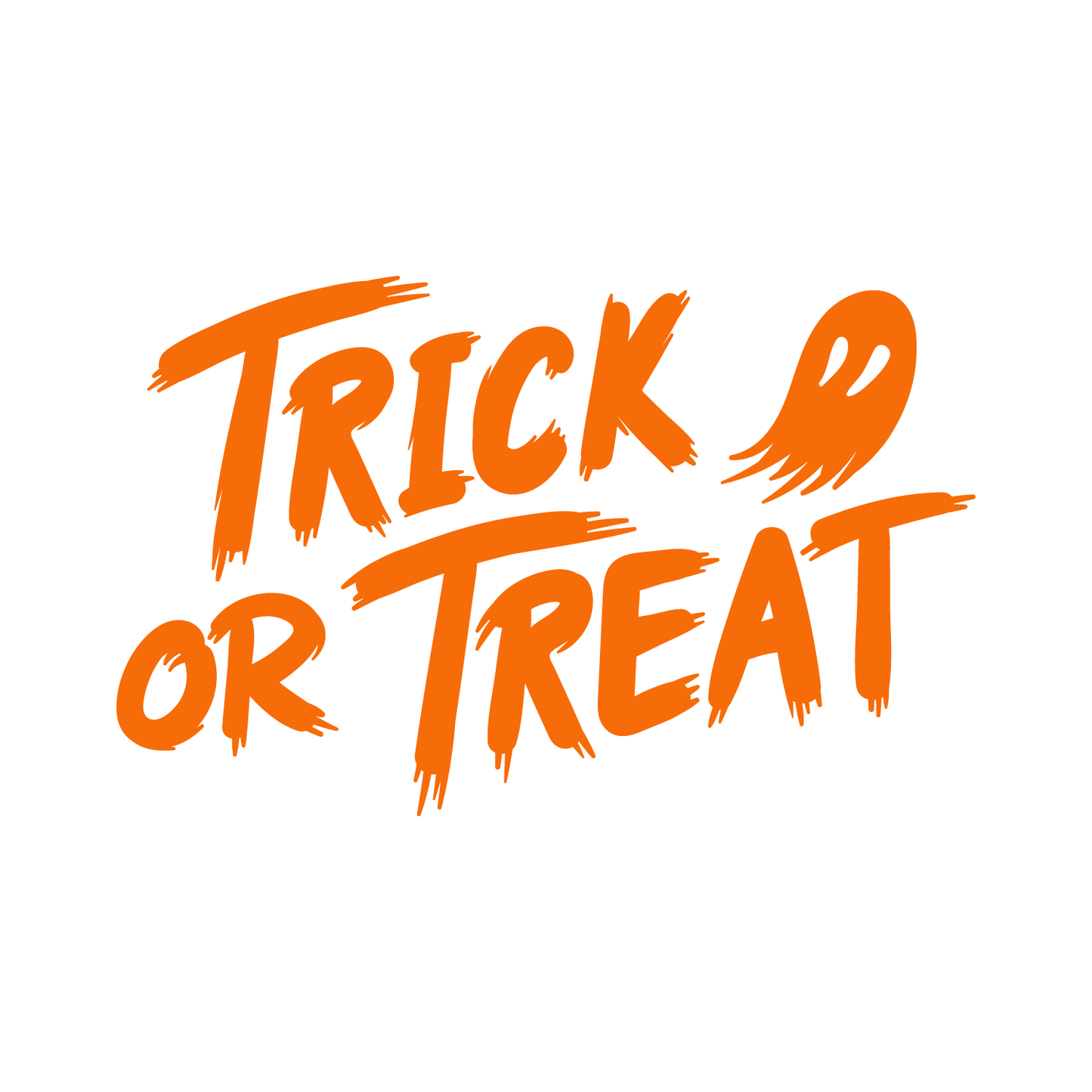 Vinyl Wall Art Decal - Trick Or Treat Ghost - 17" x 27" - Trendy Funny Scary Halloween Cute Ghost Design Sticker for Teens Bedroom Living Room Office School Classroom Store Door Window Spooky Decor