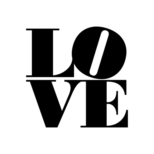 Vinyl Wall Art Decal - Love - 32.5" x 32.5" - Trendy Cute Artistic Love Design Sticker for Home Bedroom Living Room Storefront Coffee Shop School Couples Valentine's Day Decor