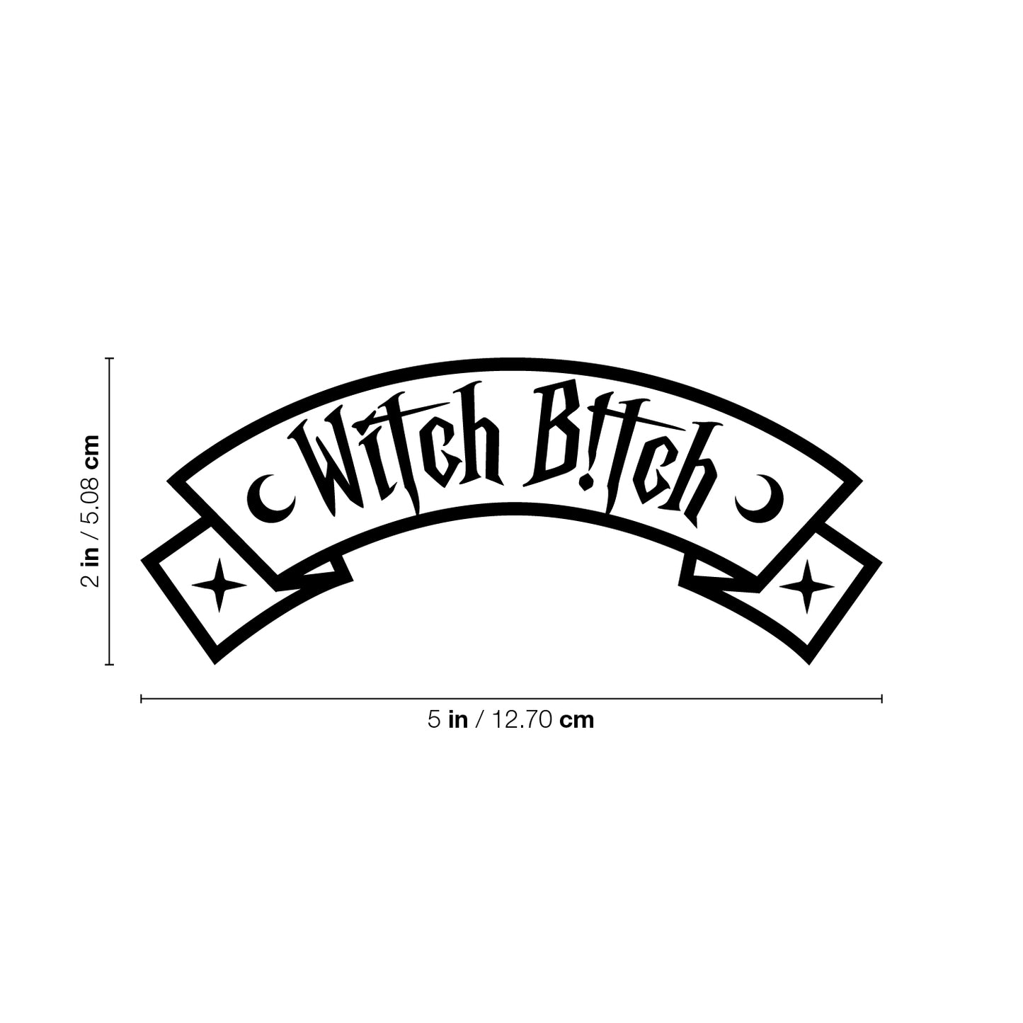 Vinyl Wall Art Decal - Witchy Woman - 2" x 5" - Halloween Season Cute Funny Quote Sticker for Living Room Entryway Door Office Coffee Shop Store Windows Spooky Decor