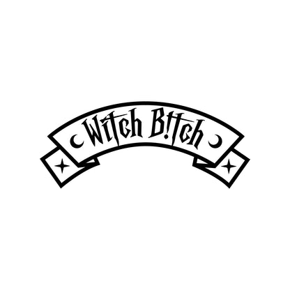 Vinyl Wall Art Decal - Witchy Woman - 2" x 5" - Halloween Season Cute Funny Quote Sticker for Living Room Entryway Door Office Coffee Shop Store Windows Spooky Decor