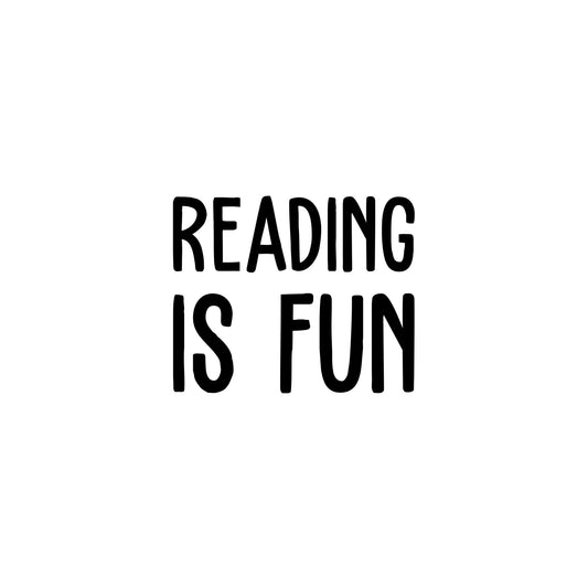 Vinyl Wall Art Decal - Reading is Fun - 16.3" x 20" - Modern Inspiring Positive Classroom Quote Sticker for Living Room Playroom School Library Office Coffee Shop Educational Decor