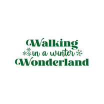 Vinyl Wall Art Decal - Walking in A Winter Wonderland - 10.5" x 28" - Inspirational Lovely Christmas Quote Sticker for Home Bedroom Living Room Windows Doors Coffee Shop Office Decor