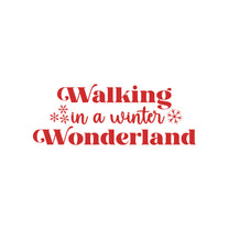 Vinyl Wall Art Decal - Walking in A Winter Wonderland - 10.5" x 28" - Inspirational Lovely Christmas Quote Sticker for Home Bedroom Living Room Windows Doors Coffee Shop Office Decor