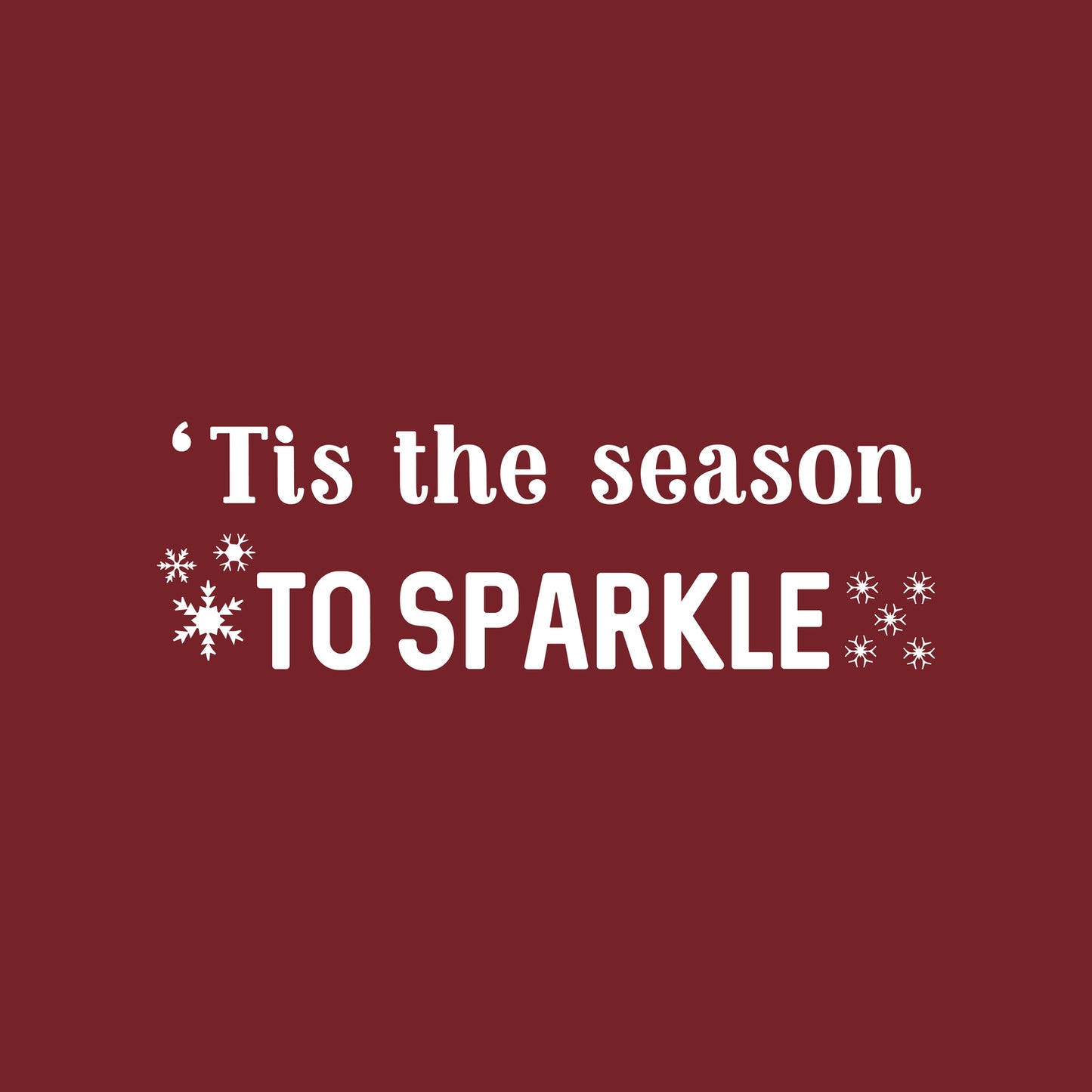 Vinyl Wall Art Decal - 'Tis The Season to Sparkle - 9" x 28" - Inspiring Fun Lovely Christmas Quote Sticker for Home Bedroom Living Room Windows Coffee Shop Office Holiday Decor