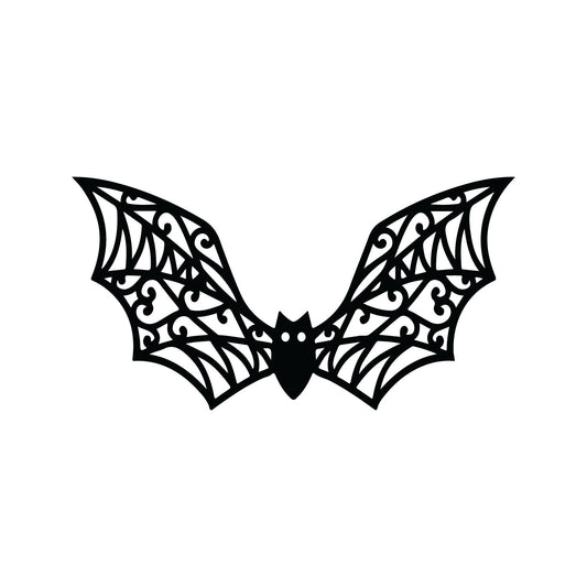 Vinyl Wall Art Decal - Bat Halloween - 28.5" x 15" - Seasonal Cute Shape Horror Sticker for Entryway Storefront Office Living Room Window School Classroom Scary Spooky Decor