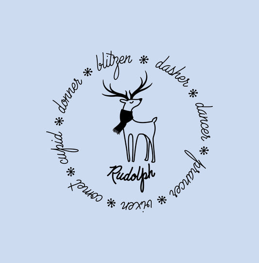 Vinyl Wall Art Decal - Reindeer Names - 16" x 16" - Holiday Christmas Season Trendy Seasonal Quote Sticker for Home School Living Room Work Office Classroom Store Decor