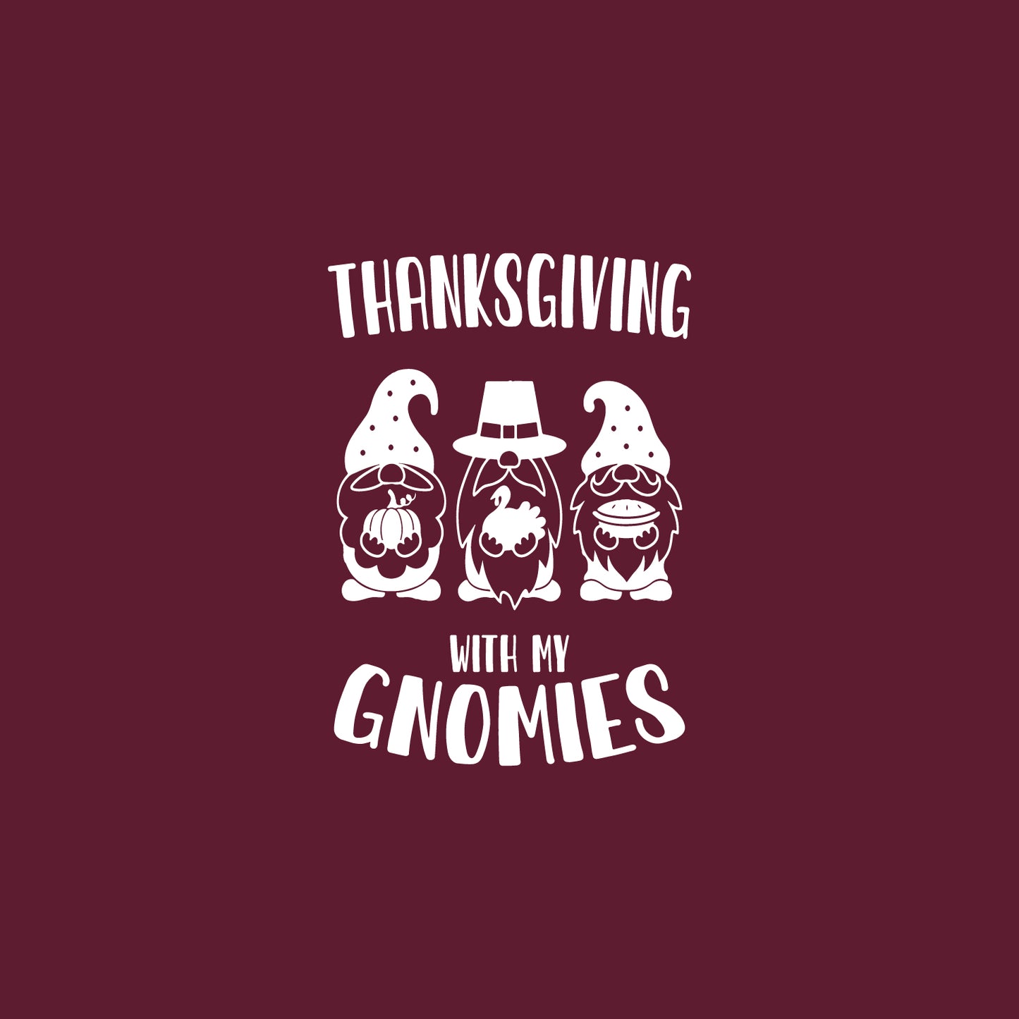 Vinyl Wall Art Decal - Thanksgiving Gnomies - 24" x 17" - Trendy Funny Lovely Fall Season Design Sticker for Home Family Room Playroom Classroom Office Coffee Shop Storefront Decor