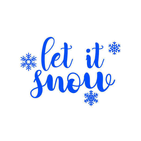 Vinyl Wall Art Decal - Let It Snow - 11.5" x 13" - Inspiring Lovely Fun Christmas Season Quote Sticker for Home Family Living Room Playroom Classroom Coffee Shop Holiday Decor