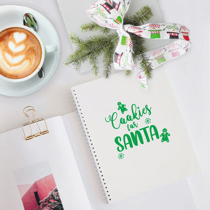 Vinyl Wall Art Decal - Cookies for Santa - 6" x 6" - Holiday Christmas Season Trendy Seasonal Quote Sticker for Coffee Mugs School Notebook Agenda Laptop Decor