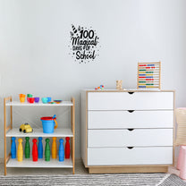 Vinyl Wall Art Decal - 100 Magical Days of School - 16.5" x 13.5" - Lovely Unicorn Design Back to School Quote Sticker for Classroom Kids Room Kindergarten Playroom Preschool Daycare Decor