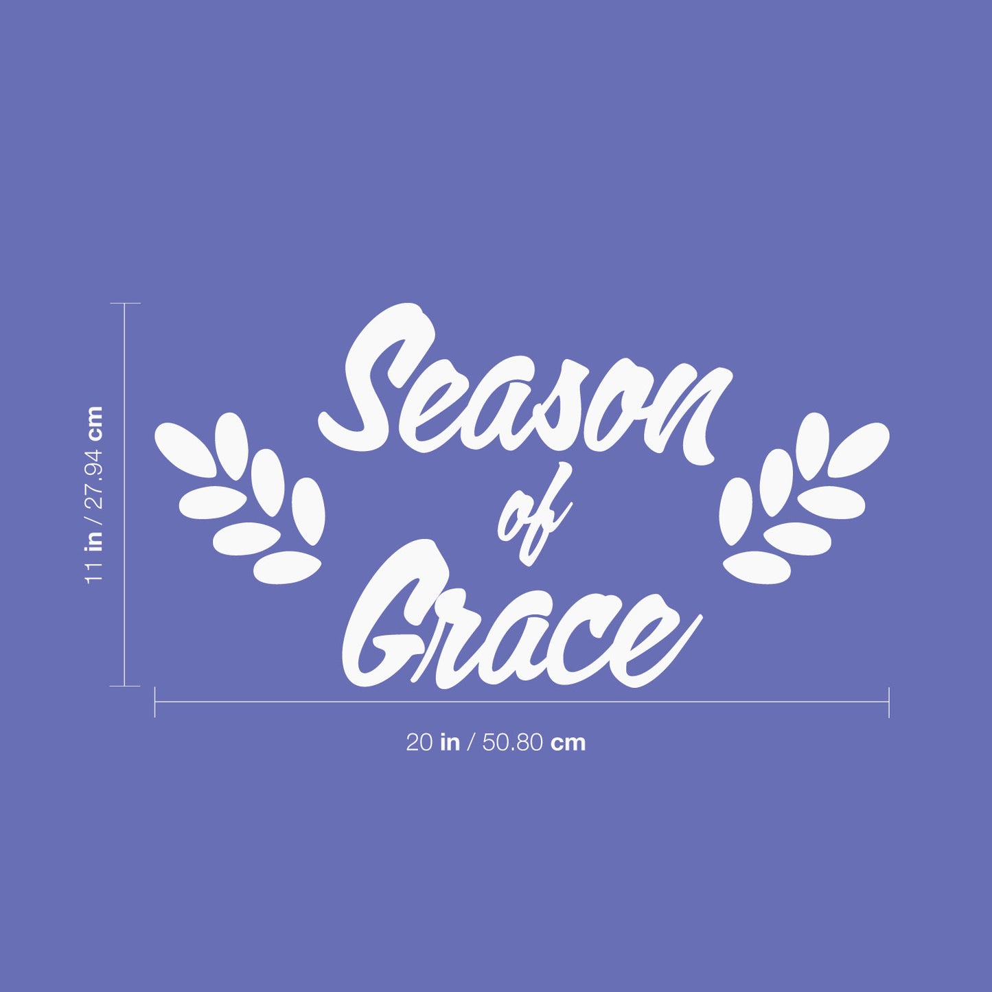 Vinyl Wall Art Decal - Season of Grace - Charming Thanksgiving Vinyl Wall Art Decal Sticker Design for Living Room Office Classroom Decor