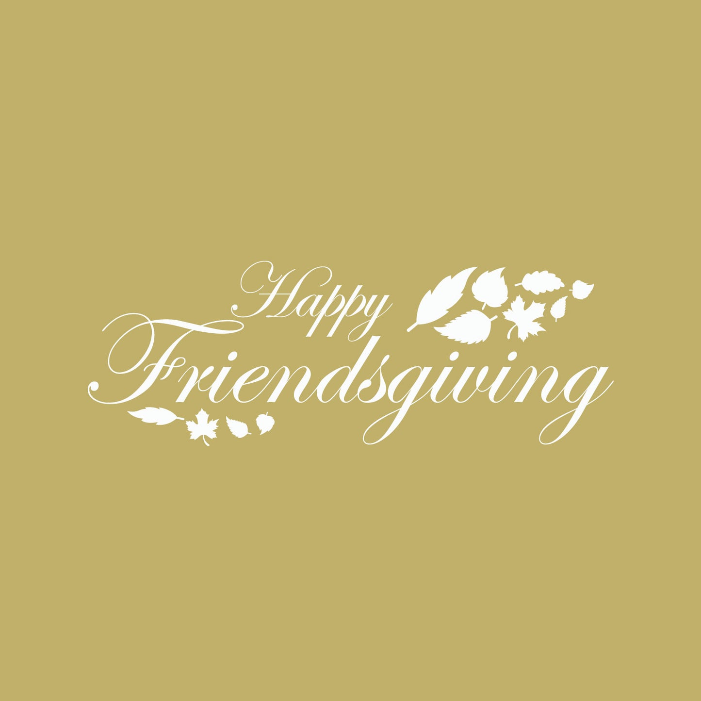 Vinyl Wall Art Decal - Happy Friendsgiving - 5.5" x 15" - Festive Thanksgiving Vinyl Wall Art Decal Sticker Design for Dining Room Office Classroom