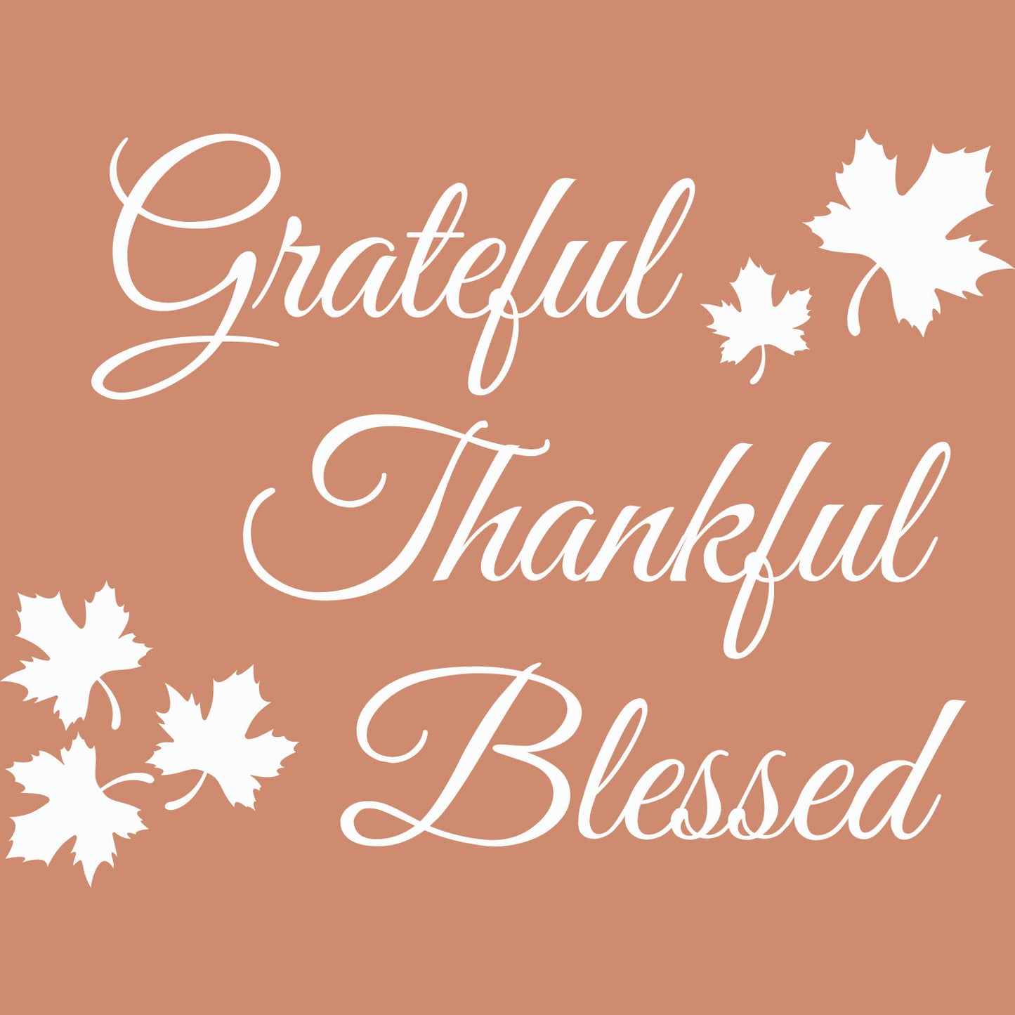 Vinyl Wall Art Decal - Grateful Thankful Blessed - 15" x 20" - Inspirational Thanksgiving Vinyl Wall Art Decal Sticker Design for Autumn Living Room Window Farmhouse