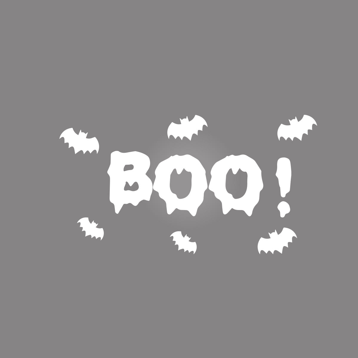 Vinyl Wall Decal - Boo Bats 11" x 22" - Fun Halloween Brush Lettering, Seasonal Decor - Teens, Adults, Indoor, Outdoor, Wall, Door, Window, Living Room, Office