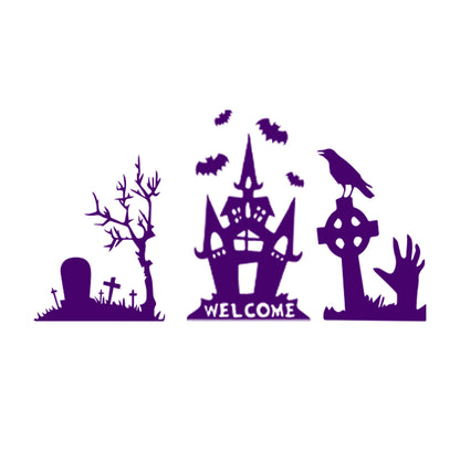 Vinyl Wall Decal - Welcome Halloween House 22" x 37" - Halloween Decoration, Seasonal Decor - Teens, Adults, Indoor, Outdoor, Wall, Door, Window, Living Room, Office