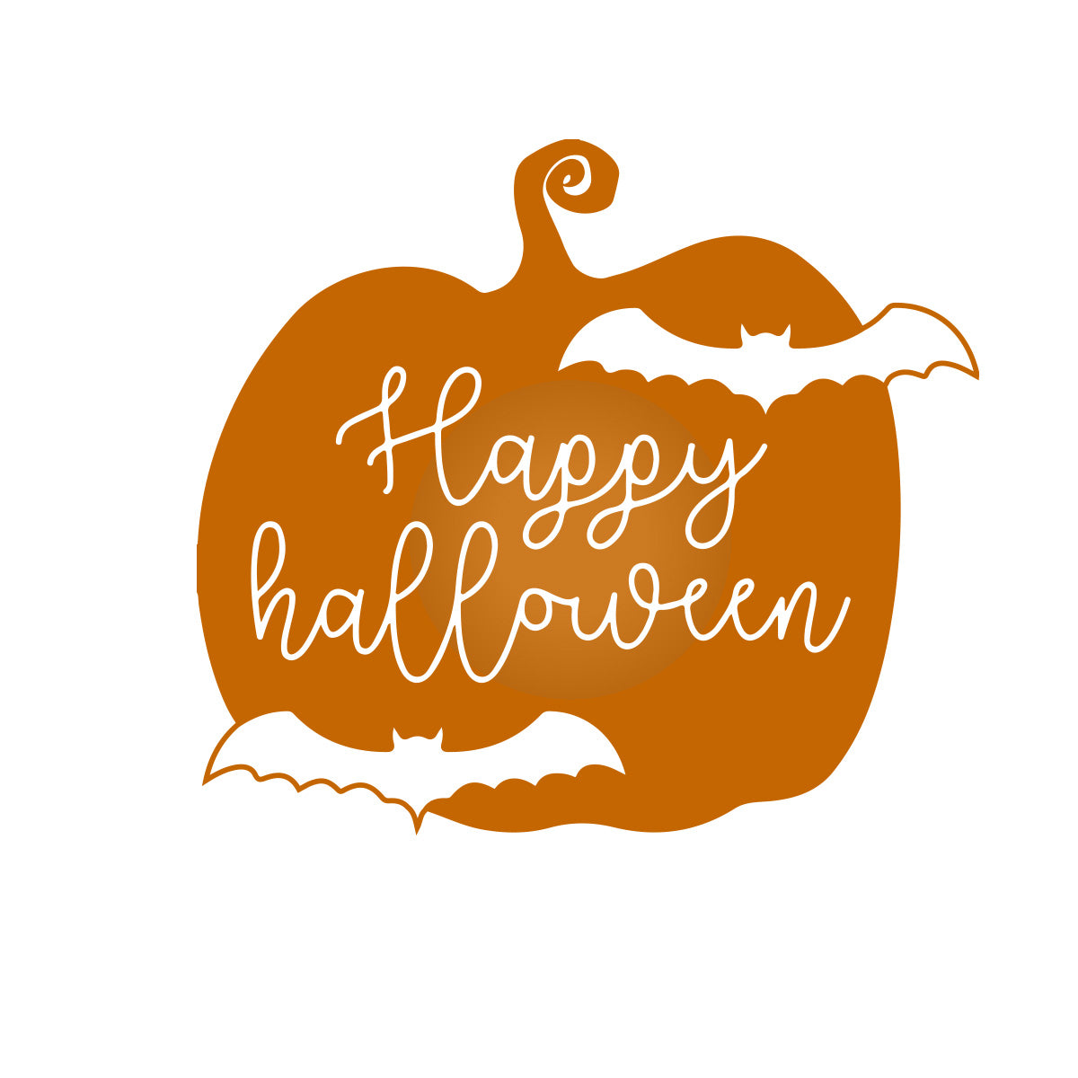 Vinyl Wall Decal - Happy Halloween Pumpkin Bats 16" x 18" - Halloween Decoration, Seasonal Decor - Teens, Adults, Indoor, Outdoor, Wall, Door, Window, Living Room, Office