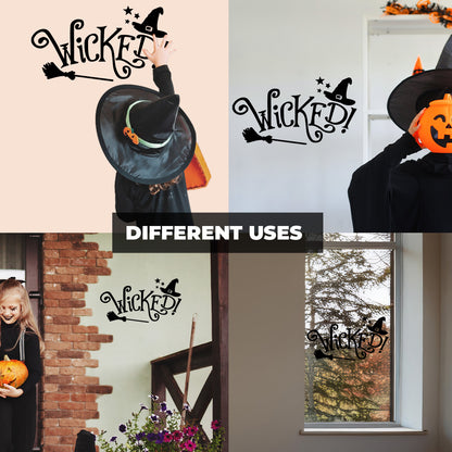 Vinyl Wall Decal - Magical Halloween Wicked 16" x 29" - Halloween Decoration, Seasonal Decor - Teens, Adults, Indoor, Outdoor, Wall, Door, Window, Living Room, Office