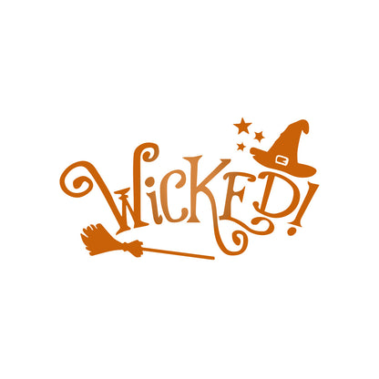 Vinyl Wall Decal - Magical Halloween Wicked 16" x 29" - Halloween Decoration, Seasonal Decor - Teens, Adults, Indoor, Outdoor, Wall, Door, Window, Living Room, Office