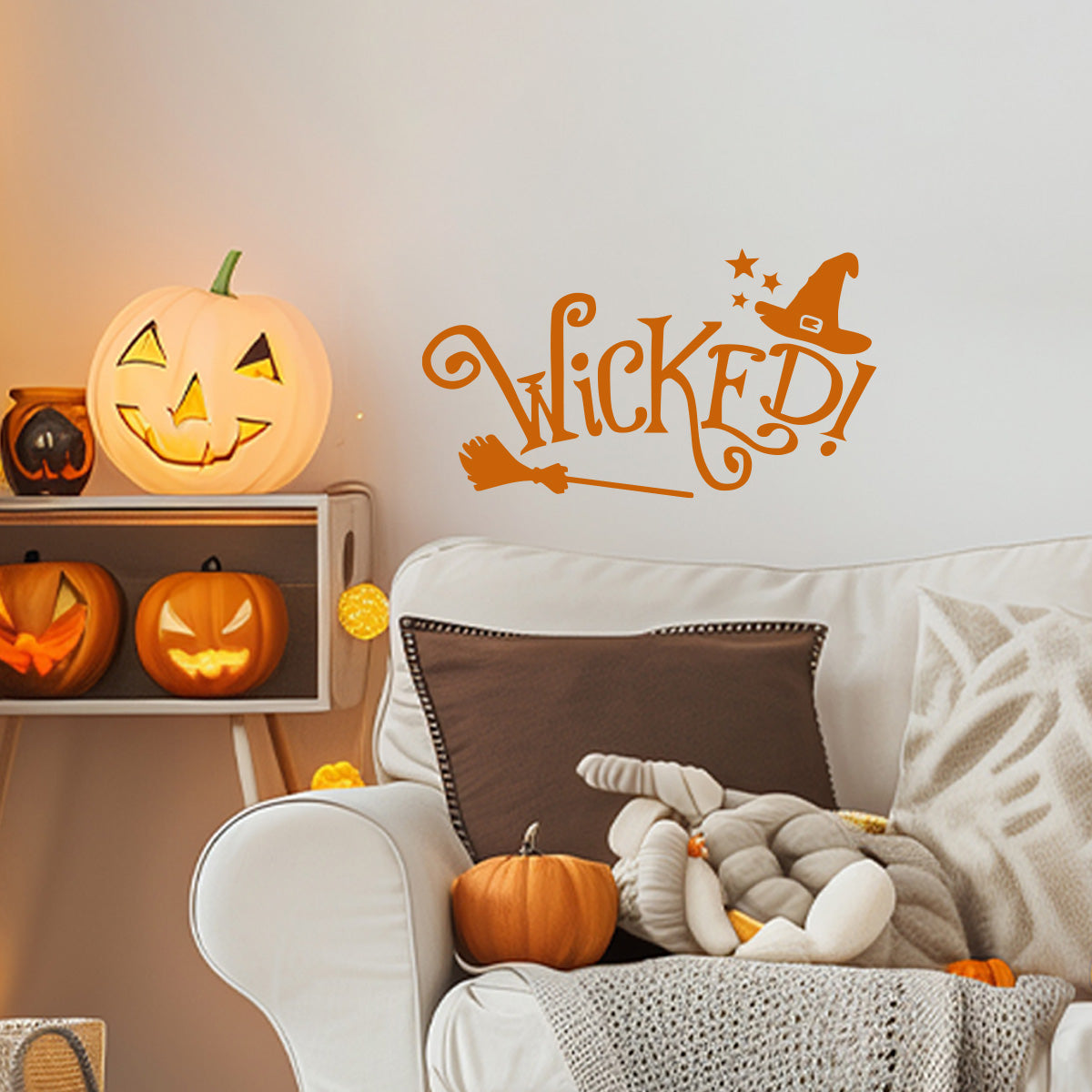 Vinyl Wall Decal - Magical Halloween Wicked 16" x 29" - Halloween Decoration, Seasonal Decor - Teens, Adults, Indoor, Outdoor, Wall, Door, Window, Living Room, Office