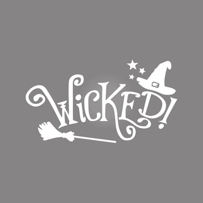 Vinyl Wall Decal - Magical Halloween Wicked 16" x 29" - Halloween Decoration, Seasonal Decor - Teens, Adults, Indoor, Outdoor, Wall, Door, Window, Living Room, Office