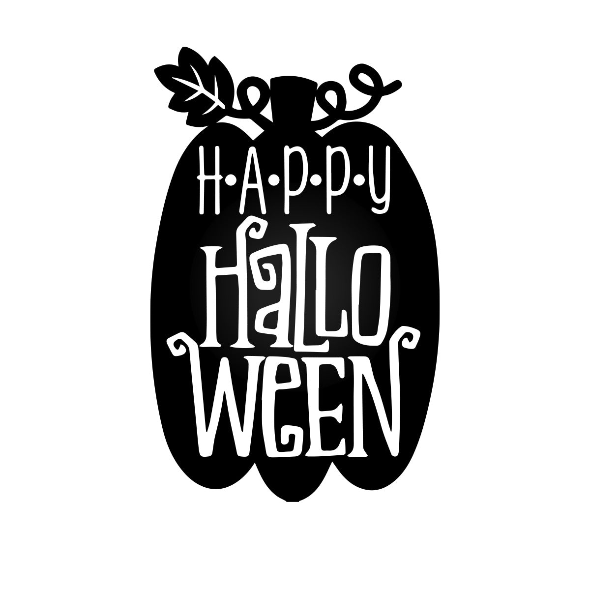 Vinyl Wall Decal - Happy Halloween Pumpkin 16" x 10" - Halloween Decoration, Seasonal Decor - Teens, Adults, Indoor, Outdoor, Wall, Door, Window, Living Room, Office