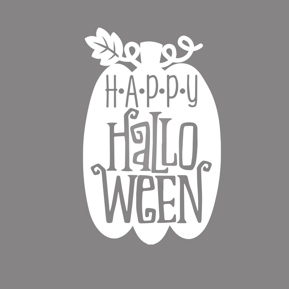 Vinyl Wall Decal - Happy Halloween Pumpkin 16" x 10" - Halloween Decoration, Seasonal Decor - Teens, Adults, Indoor, Outdoor, Wall, Door, Window, Living Room, Office