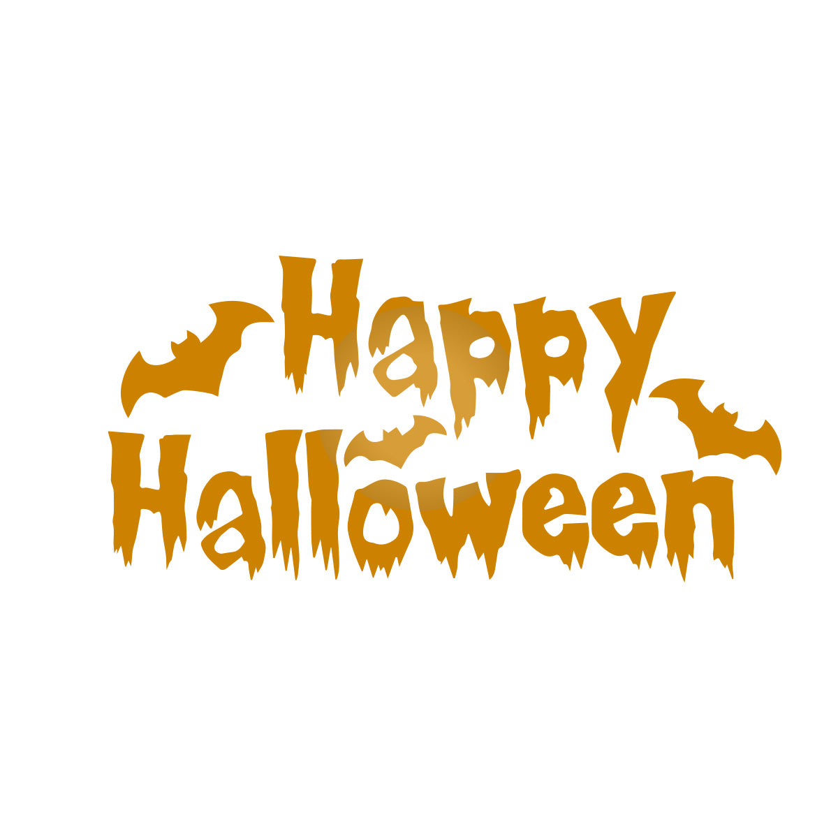 Vinyl Wall Decal - Happy Halloween Bats 16" x 32" - Halloween Decoration, Seasonal Decor - Teens, Adults, Indoor, Outdoor, Wall, Door, Window, Living Room, Office