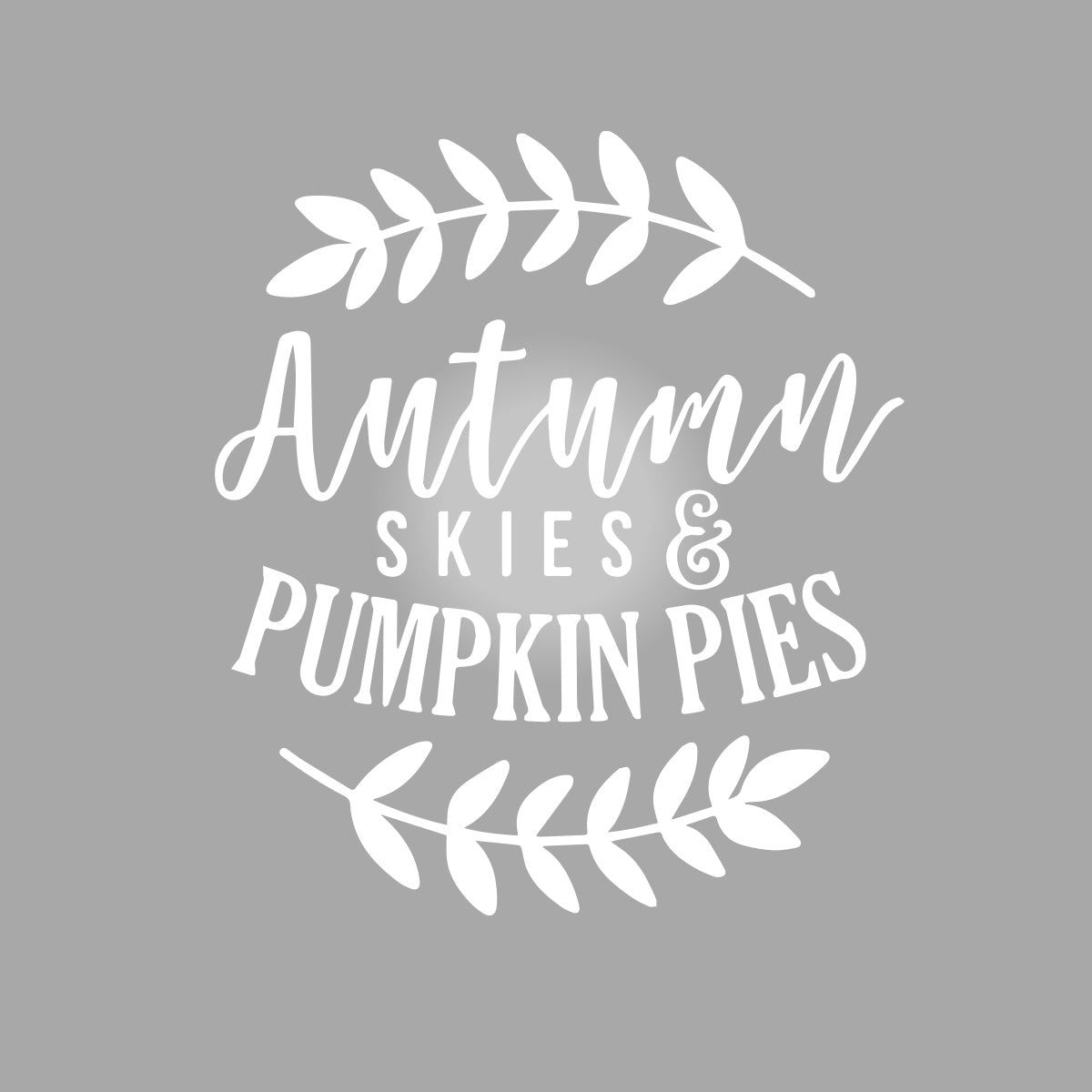 Vinyl Wall Art Decal - Autumn Skies and Pumpkin Pies - 22'' x 19'' Festive Thanksgiving Vinyl Wall Art Decal Sticker Design for Dining Room Office Classroom