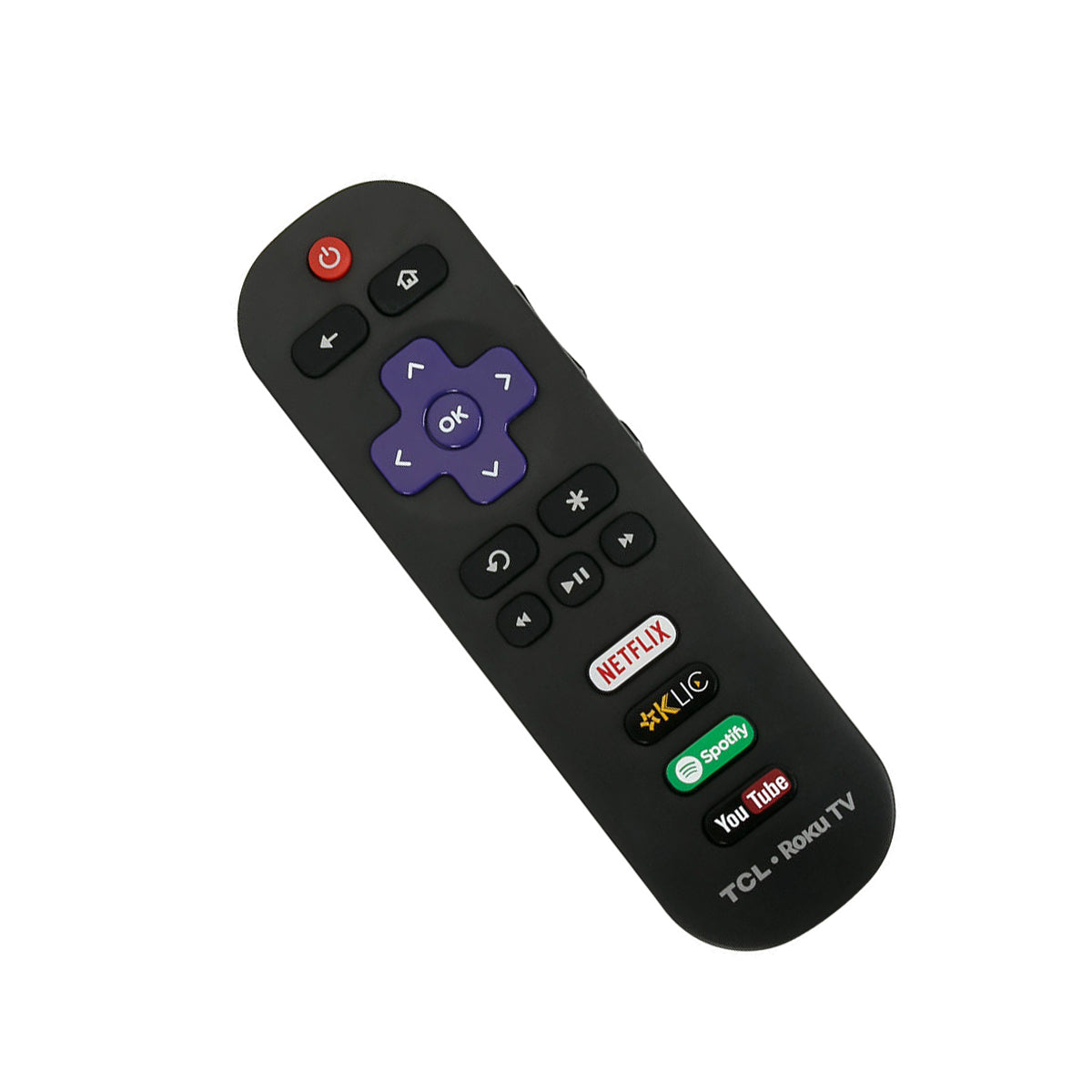 Replacement TCL Roku Remote Control RC280-ROKU-NKSY Shortcut Netflix | KLIC | Spotify | YouTube
