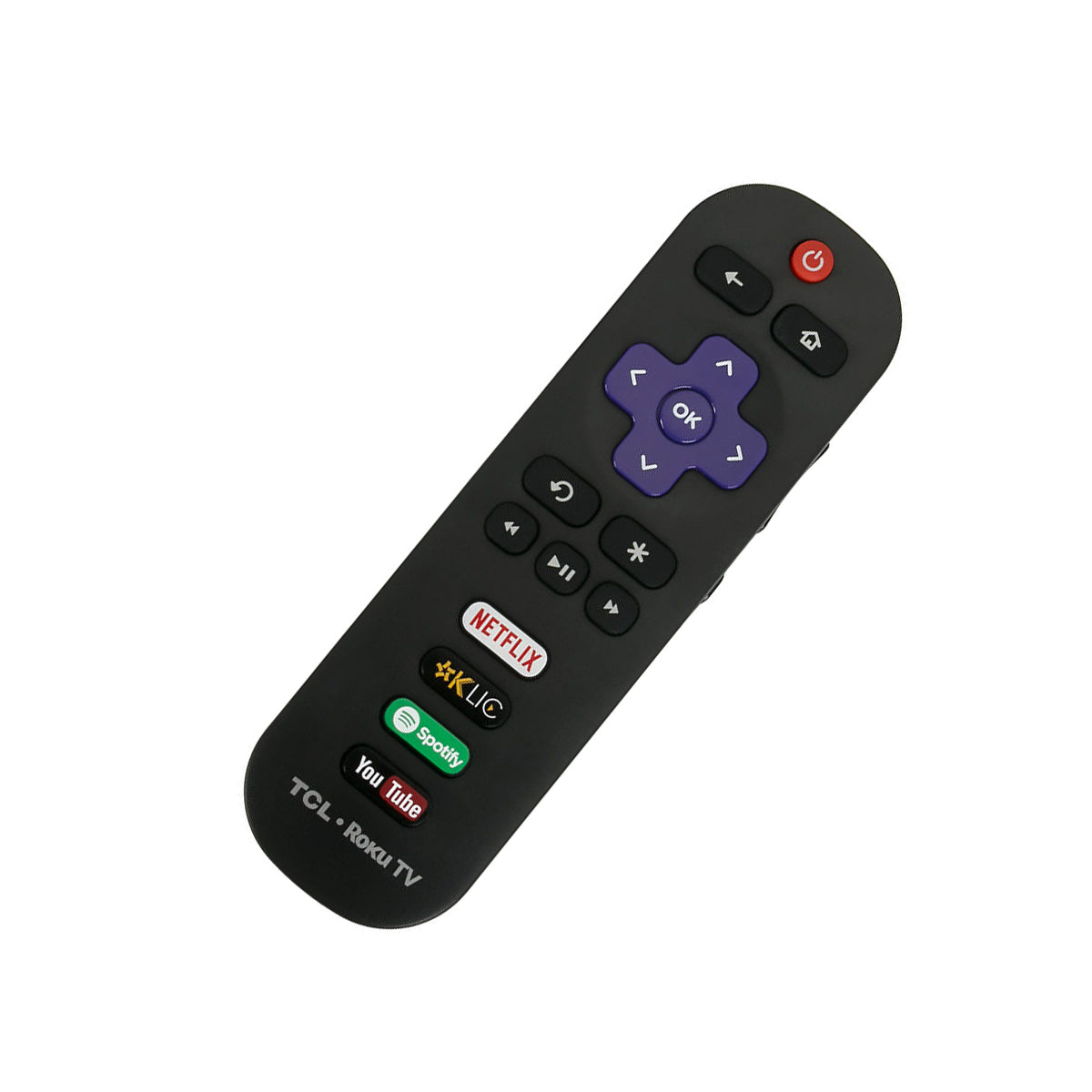 Replacement TCL Roku Remote Control RC280-ROKU-NKSY Shortcut Netflix | KLIC | Spotify | YouTube