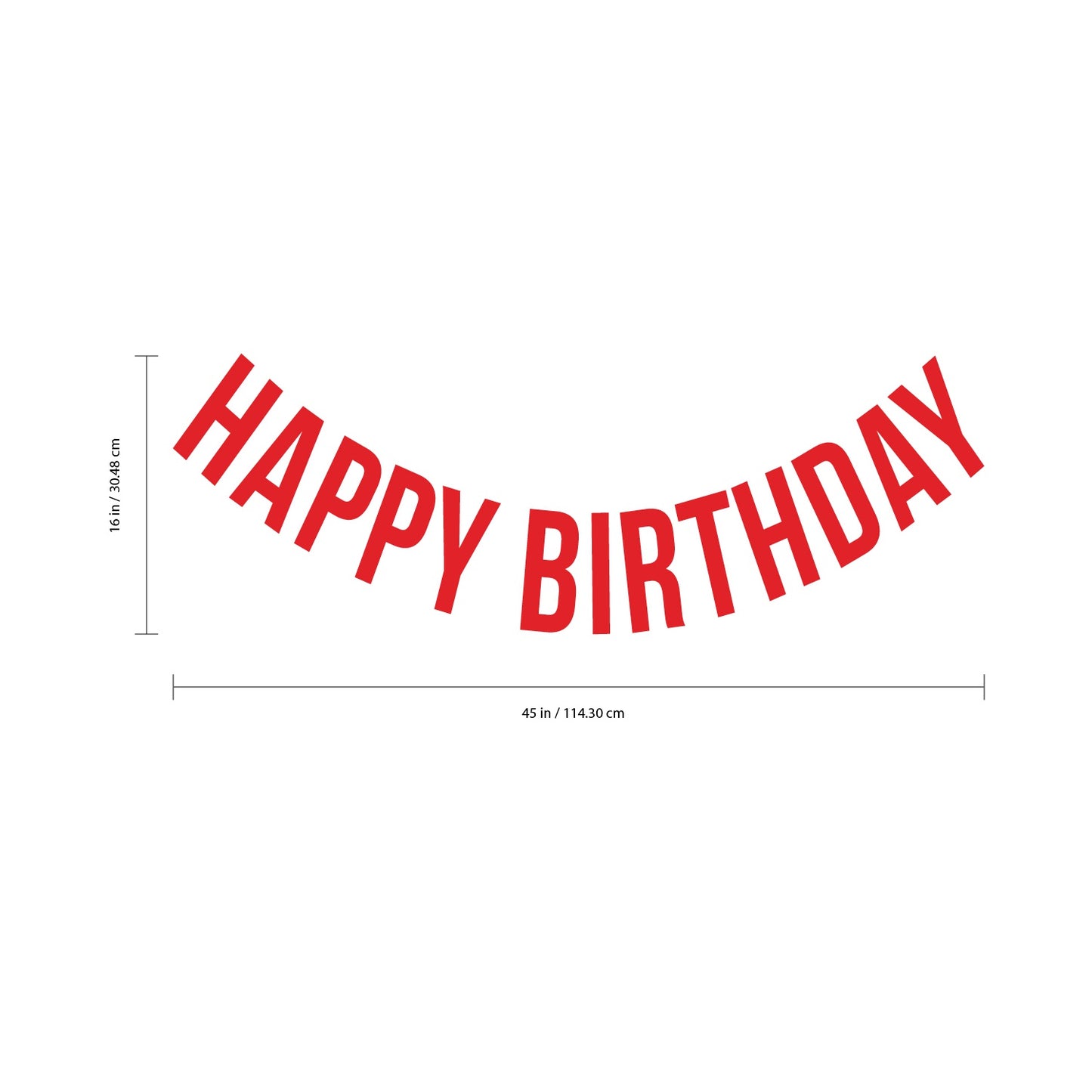 Vinyl Wall Art Decals - Happy Birthday - 16" x 45" - Best Wishes Celebrate Home Work Place Stencil Adhesives - Fun Happy Decal for Office Living Room Bedroom Dorm Room Decor