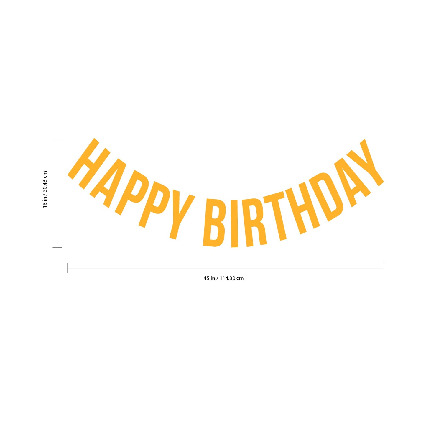 Vinyl Wall Art Decals - Happy Birthday - 16" x 45" - Best Wishes Celebrate Home Work Place Stencil Adhesives - Fun Happy Decal for Office Living Room Bedroom Dorm Room Decor